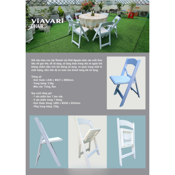 Ghế nhựa xếp VIAVARI